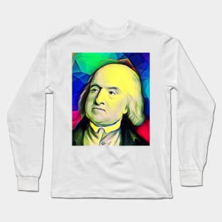 Jeremy Bentham Colourful Portrait | Jeremy Bentham Artwork 7 Long Sleeve T-Shirt